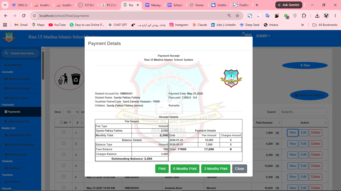 School Management System - Screenshot 3