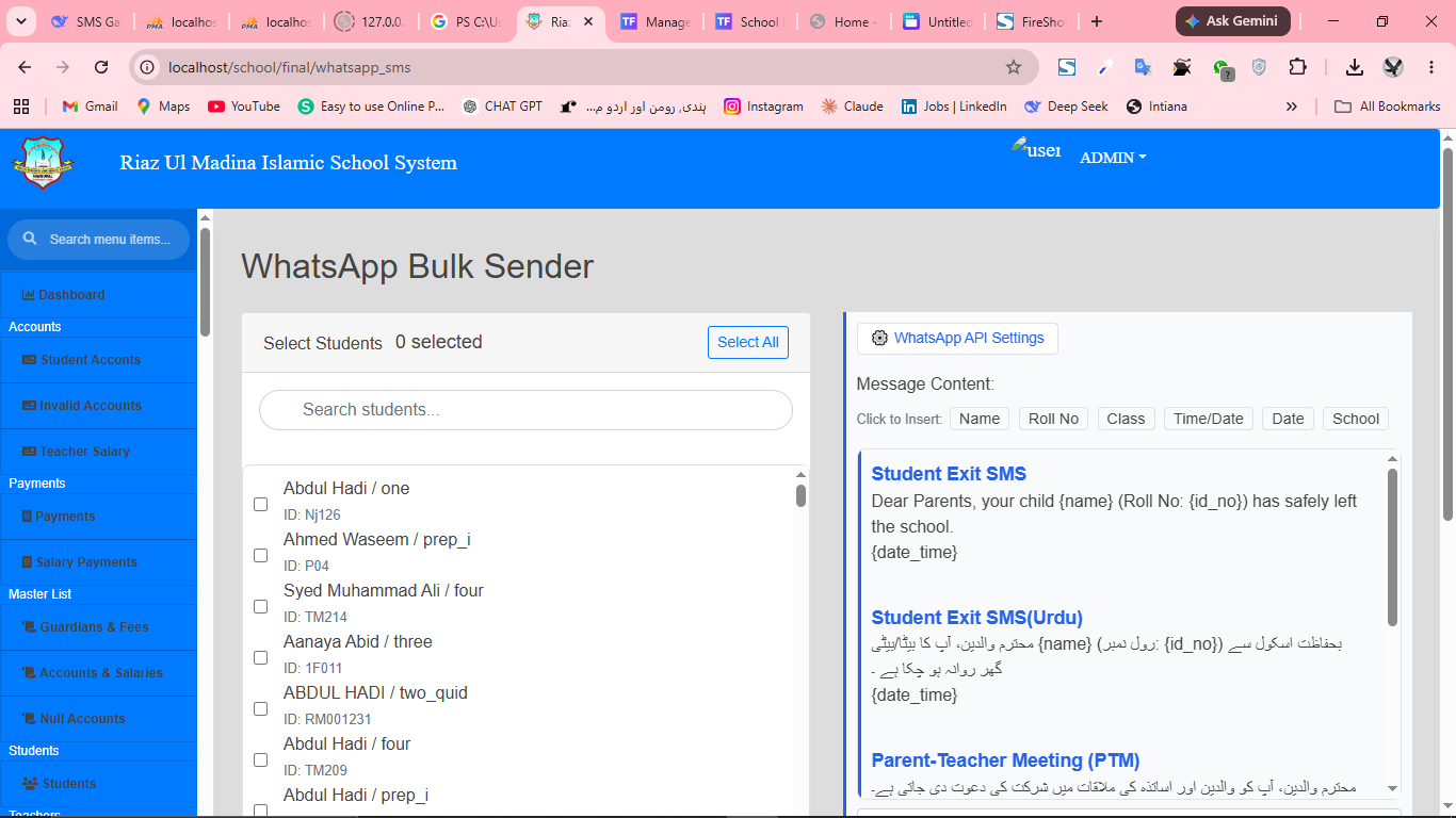 School Management System - Screenshot 4